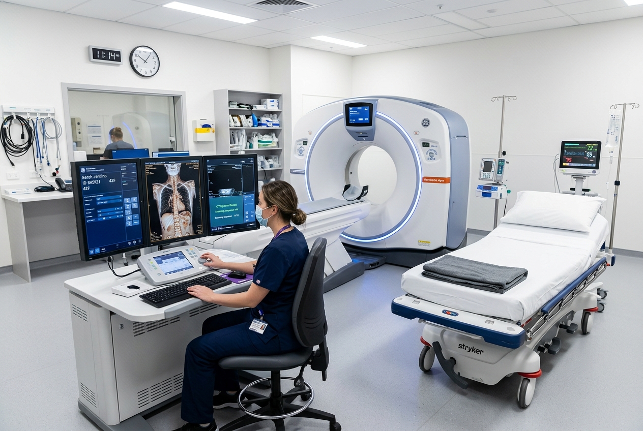 Advanced hospital diagnostic equipment room